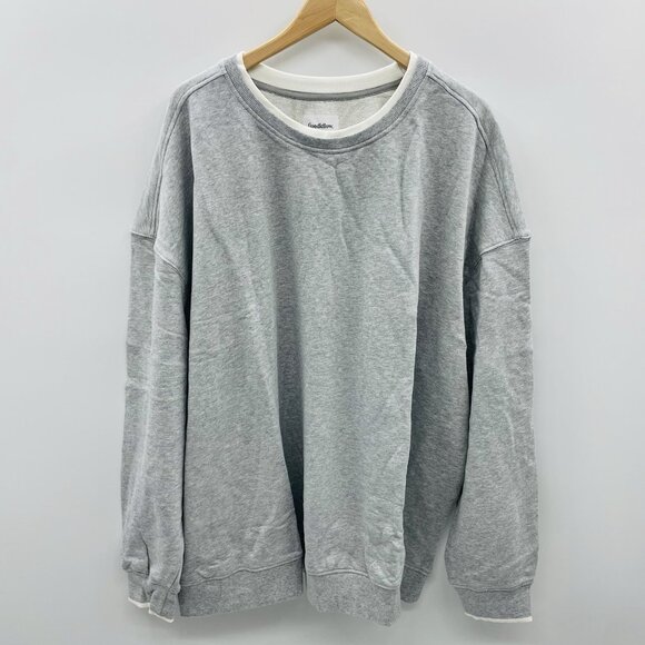 Goodfellow & Co Mens Big & Tall 3XL French Terry Pullover Sweatshirt in Gray 259 - Picture 2 of 7